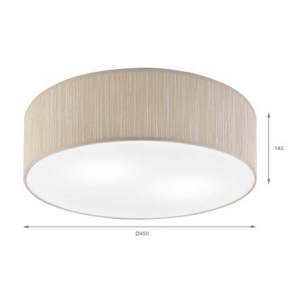 Stropní svítidlo SIRJA 2xE27/15W/230V pr. 45 cm béžová