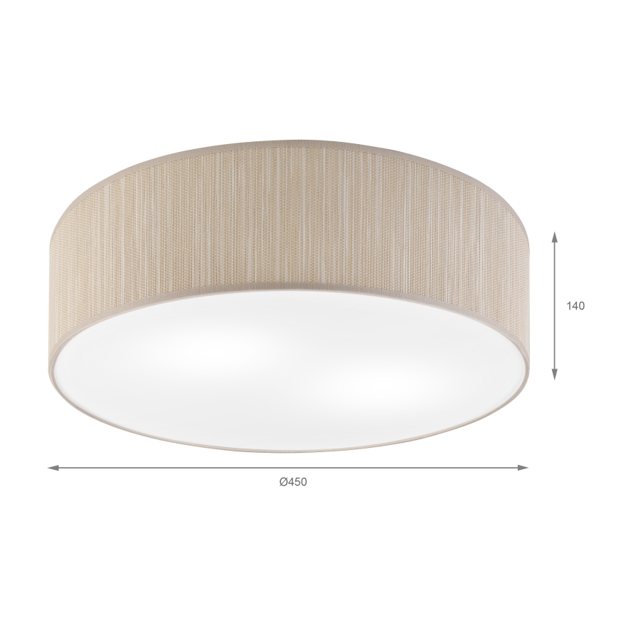 Stropní svítidlo SIRJA 2xE27/15W/230V pr. 45 cm béžová