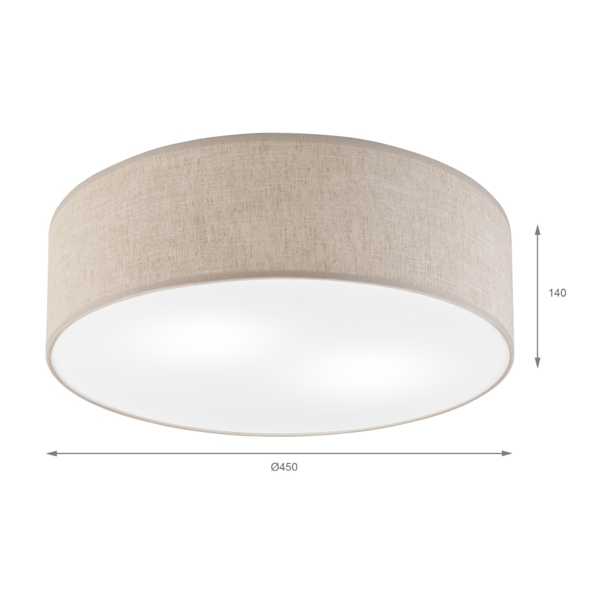 Stropní svítidlo SIRJA 2xE27/15W/230V pr. 45 cm béžová