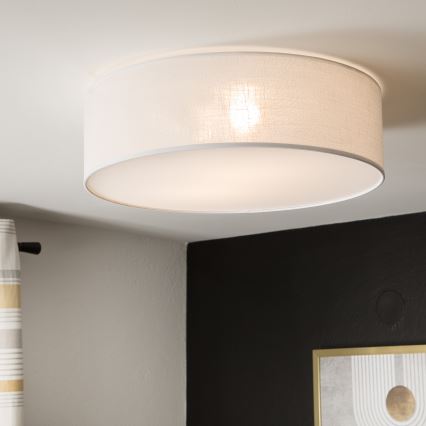 Stropní svítidlo SIRJA 2xE27/15W/230V pr. 45 cm bílá