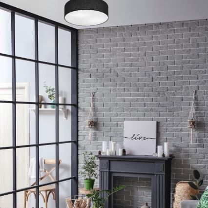 Stropní svítidlo SIRJA 2xE27/15W/230V pr. 45 cm černá