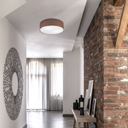 Stropní svítidlo SIRJA 2xE27/15W/230V pr. 45 cm hnědá