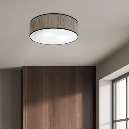 Stropní svítidlo SIRJA 2xE27/15W/230V pr. 45 cm hnědá