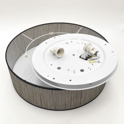 Stropní svítidlo SIRJA 2xE27/15W/230V pr. 45 cm hnědá