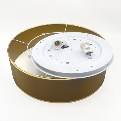 Stropní svítidlo SIRJA 2xE27/15W/230V pr. 45 cm hnědá/zlatá