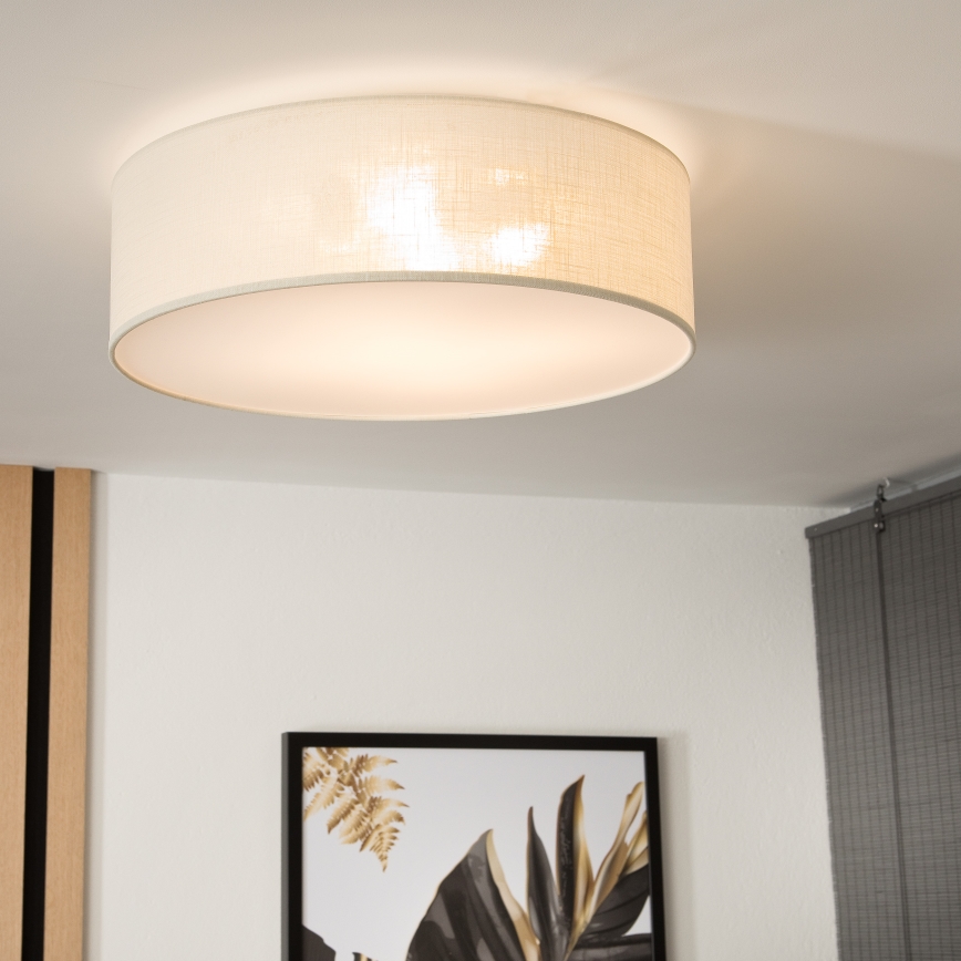Stropní svítidlo SIRJA 2xE27/15W/230V pr. 45 cm krémová