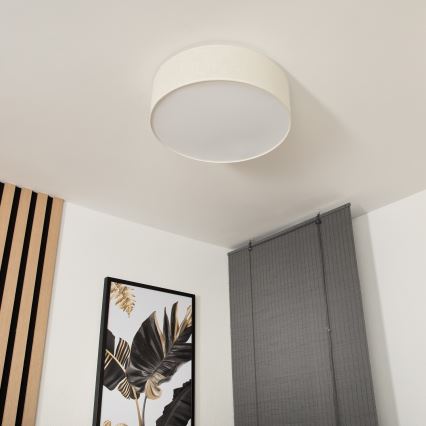 Stropní svítidlo SIRJA 2xE27/15W/230V pr. 45 cm krémová