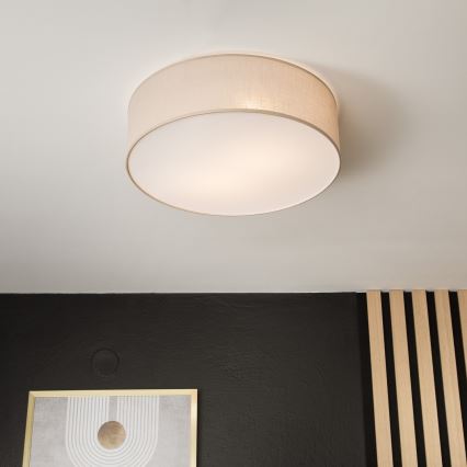 Stropní svítidlo SIRJA 2xE27/60W/230V pr. 45 cm béžová