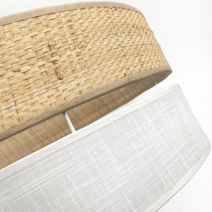 Stropní svítidlo SIRJA BOHO 2xE27/15W/230V pr. 45 cm béžová/bílá