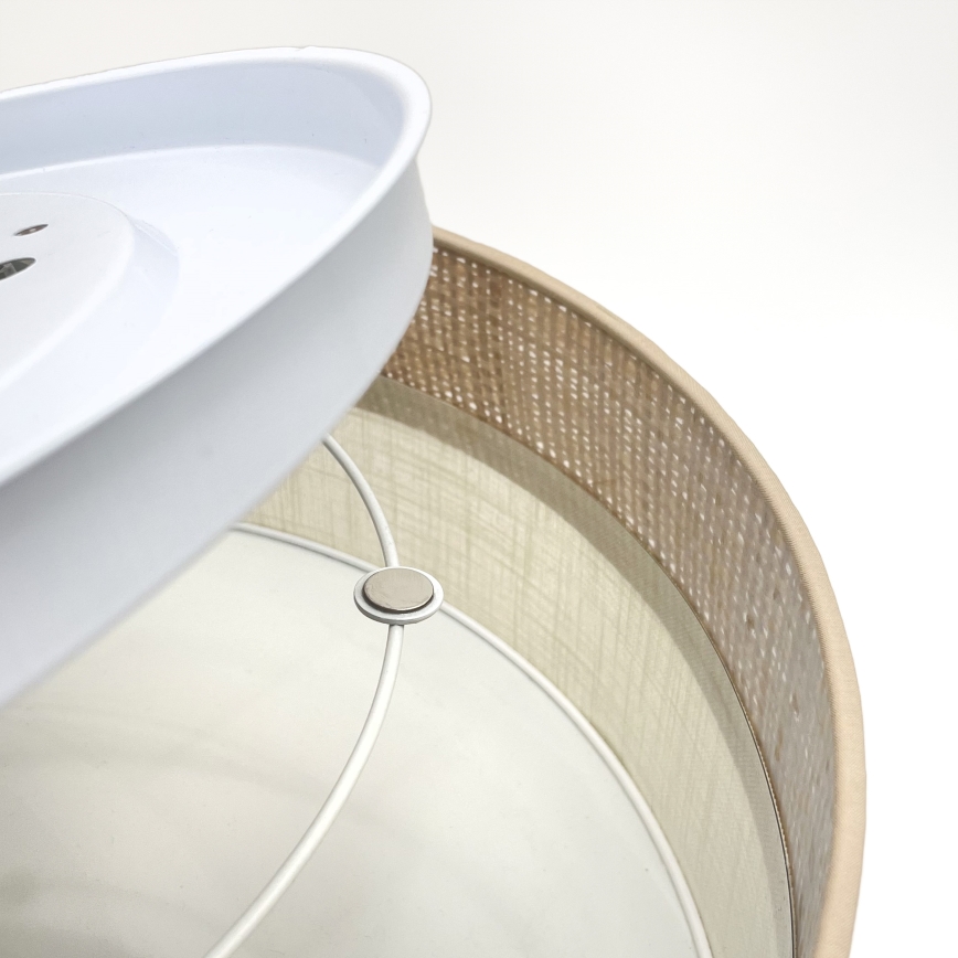 Stropní svítidlo SIRJA BOHO 2xE27/15W/230V pr. 45 cm béžová/krémová