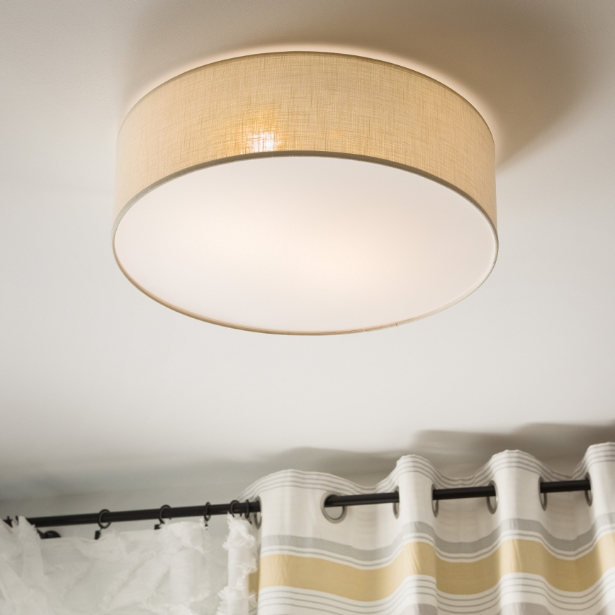 Stropní svítidlo SIRJA DOUBLE 4xE27/15W/230V pr. 45 cm krémová