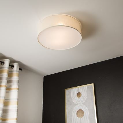 Stropní svítidlo SIRJA DOUBLE 4xE27/15W/230V pr. 45 cm krémová