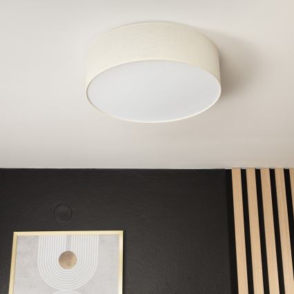 Stropní svítidlo SIRJA DOUBLE 4xE27/15W/230V pr. 45 cm krémová