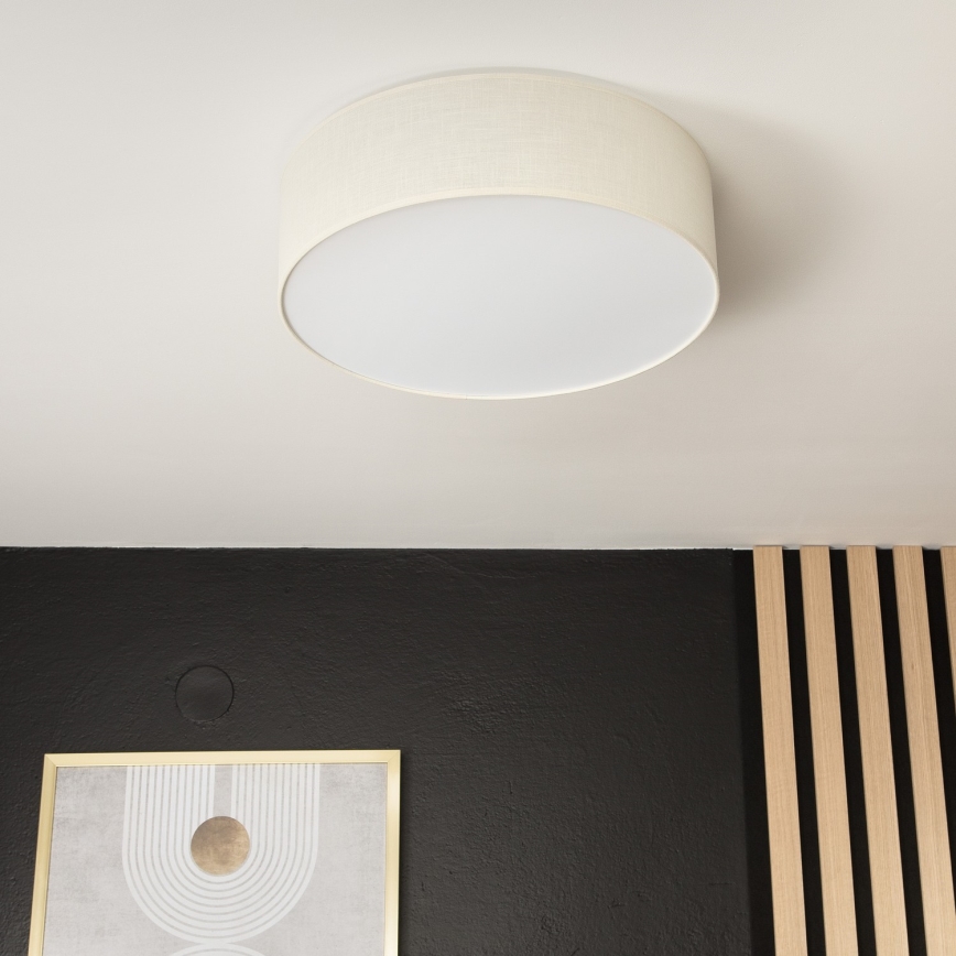 Stropní svítidlo SIRJA DOUBLE 4xE27/15W/230V pr. 45 cm krémová