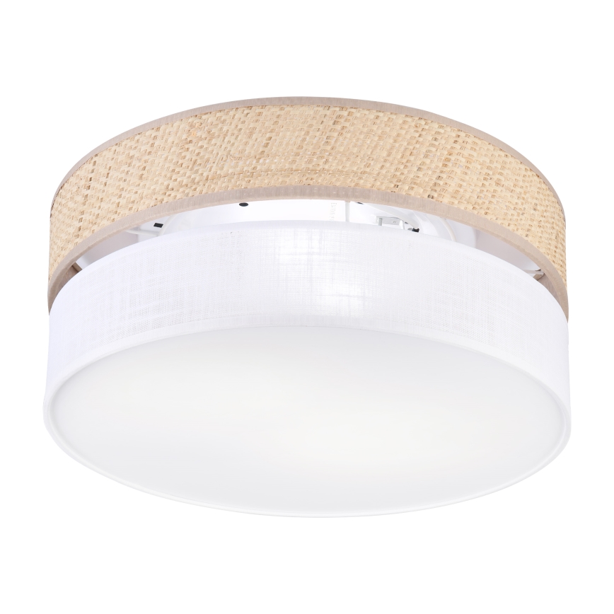 Stropní svítidlo SIRJA DOUBLE BOHO 2xE14/15W/230V pr. 35 cm béžová/bílá