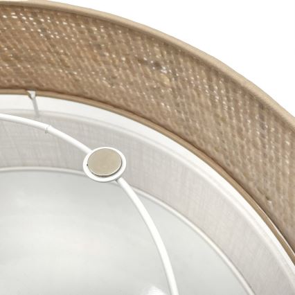 Stropní svítidlo SIRJA DOUBLE BOHO 2xE14/15W/230V pr. 35 cm béžová/bílá