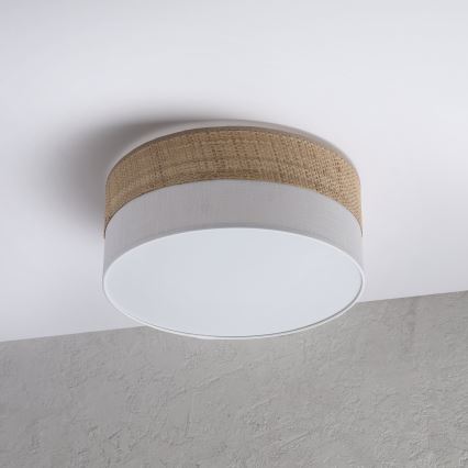 Stropní svítidlo SIRJA DOUBLE BOHO 2xE14/15W/230V pr. 35 cm béžová/bílá