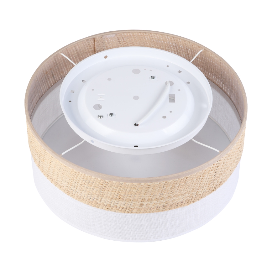 Stropní svítidlo SIRJA DOUBLE BOHO 2xE14/15W/230V pr. 35 cm béžová/bílá