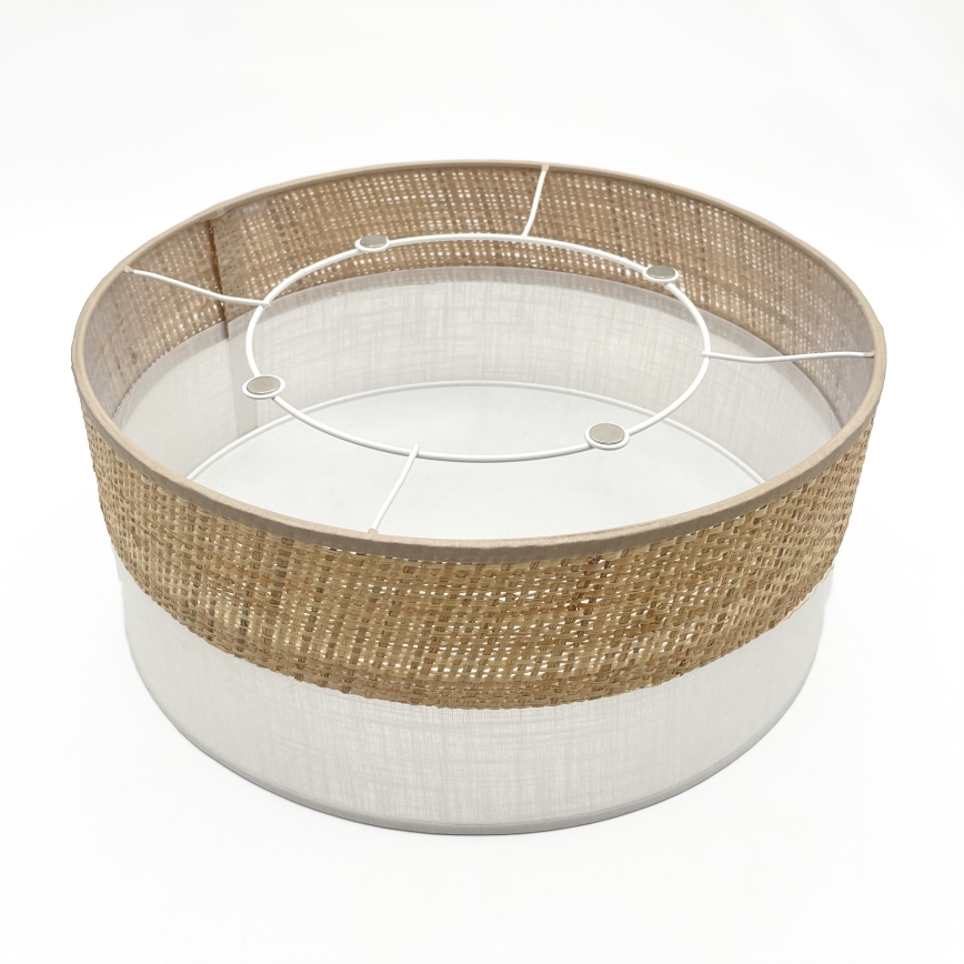 Stropní svítidlo SIRJA DOUBLE BOHO 2xE14/15W/230V pr. 35 cm béžová/bílá