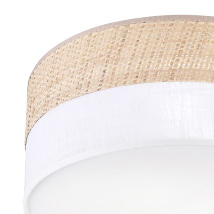 Stropní svítidlo SIRJA DOUBLE BOHO 2xE14/15W/230V pr. 35 cm béžová/bílá