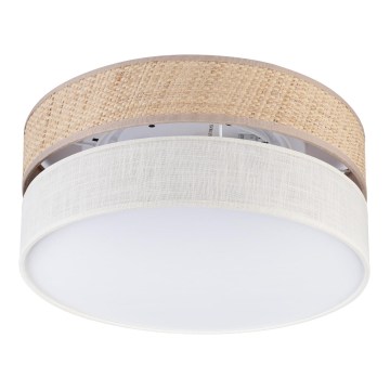 Stropní svítidlo SIRJA DOUBLE BOHO 2xE14/15W/230V pr. 35 cm béžová/krémová