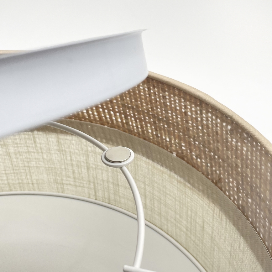 Stropní svítidlo SIRJA DOUBLE BOHO 2xE14/15W/230V pr. 35 cm béžová/krémová