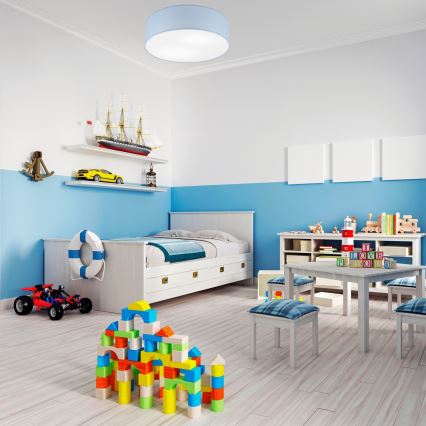 Stropní svítidlo SIRJA PASTEL 2xE27/15W/230V pr. 45 cm modrá