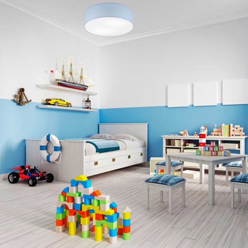 Stropní svítidlo SIRJA PASTEL 2xE27/15W/230V pr. 45 cm modrá