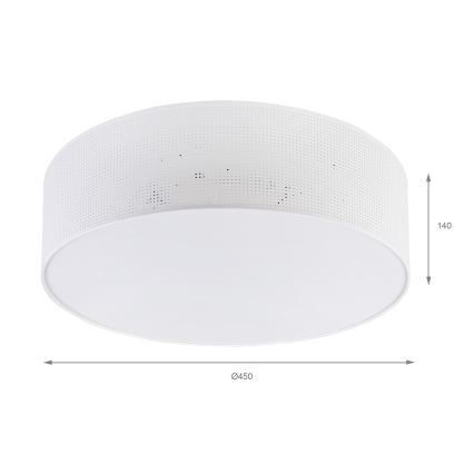 Stropní svítidlo SIRJA PLISADO 4xE27/15W/230V pr. 45 cm bílá