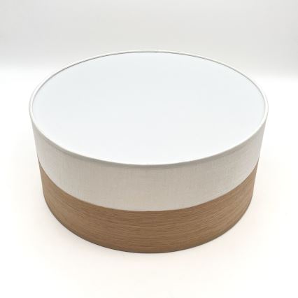 Stropní svítidlo SIRJA WOOD 1xE27/15W/230V pr. 35 cm bílá/dub