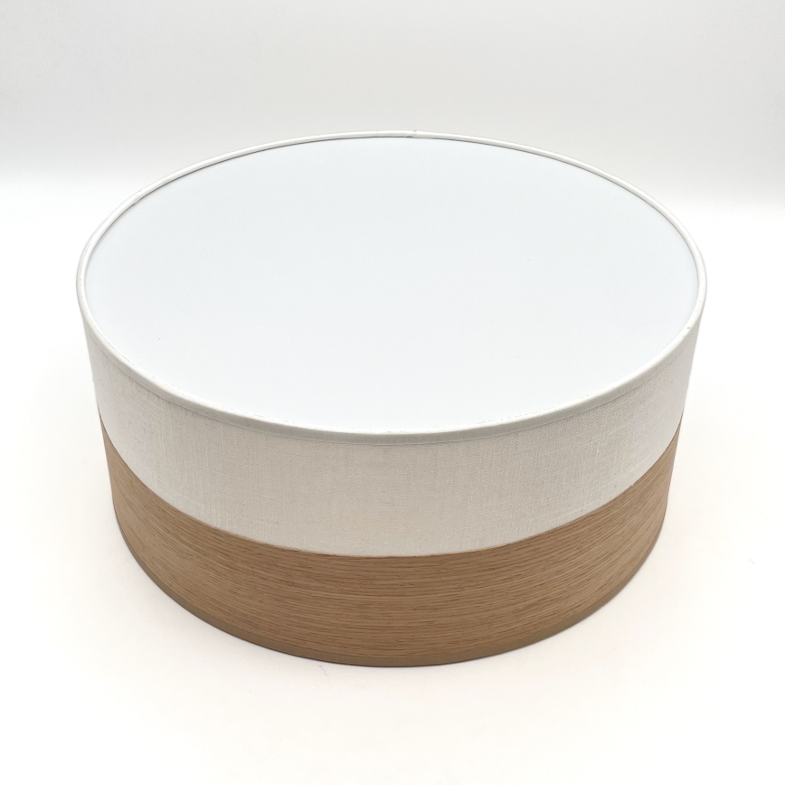 Stropní svítidlo SIRJA WOOD 1xE27/15W/230V pr. 35 cm bílá/dub