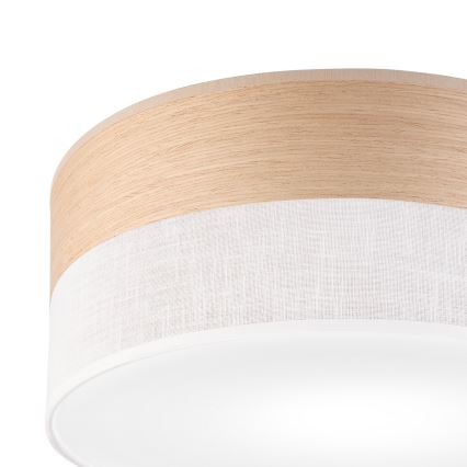 Stropní svítidlo SIRJA WOOD 1xE27/15W/230V pr. 35 cm bílá/dub