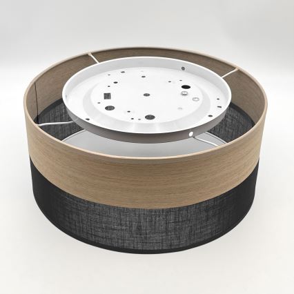 Stropní svítidlo SIRJA WOOD 1xE27/15W/230V pr. 35 cm černá/dub