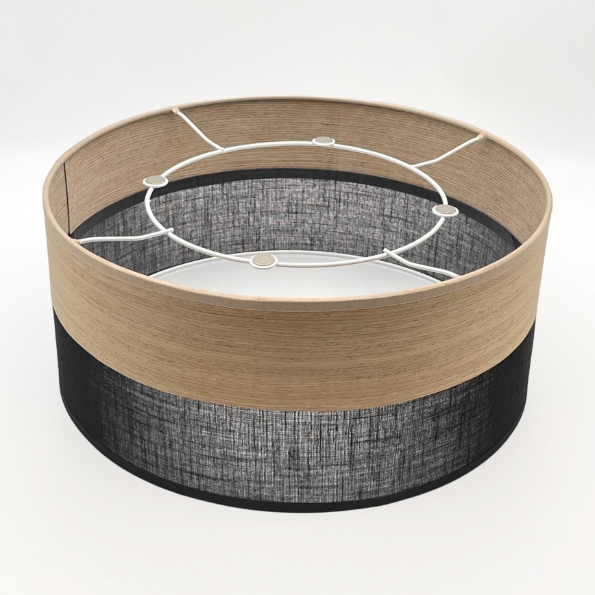 Stropní svítidlo SIRJA WOOD 1xE27/15W/230V pr. 35 cm černá/dub