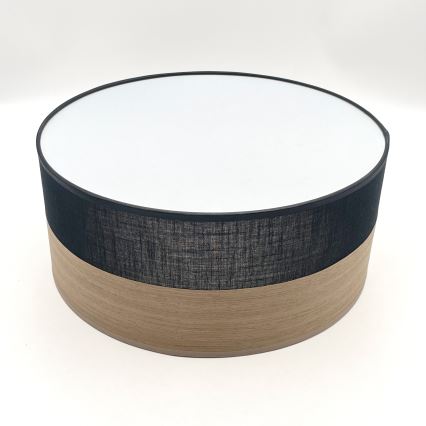 Stropní svítidlo SIRJA WOOD 1xE27/15W/230V pr. 35 cm černá/dub