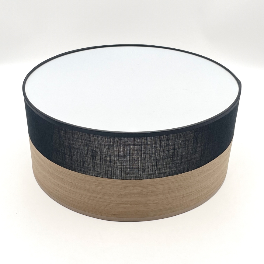 Stropní svítidlo SIRJA WOOD 1xE27/15W/230V pr. 35 cm černá/dub