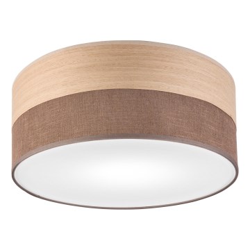 Stropní svítidlo SIRJA WOOD 1xE27/15W/230V pr. 35 cm hnědá/dub