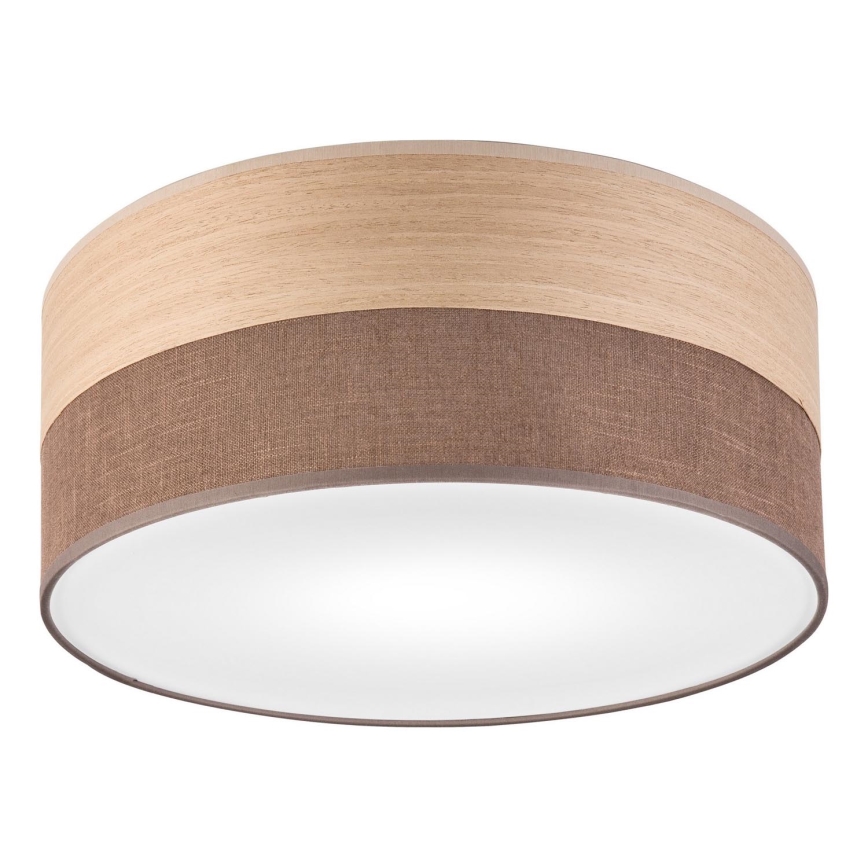 Stropní svítidlo SIRJA WOOD 1xE27/15W/230V pr. 35 cm hnědá/dub