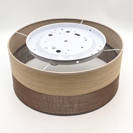 Stropní svítidlo SIRJA WOOD 1xE27/15W/230V pr. 35 cm hnědá/dub