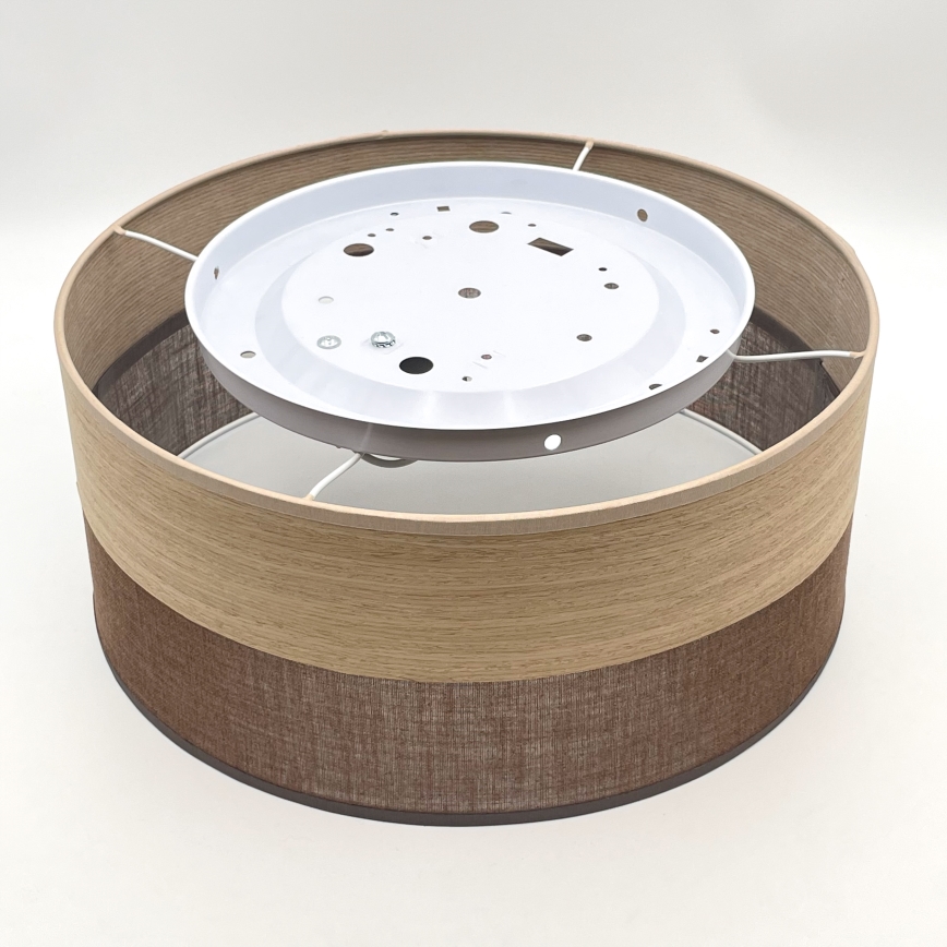 Stropní svítidlo SIRJA WOOD 1xE27/15W/230V pr. 35 cm hnědá/dub