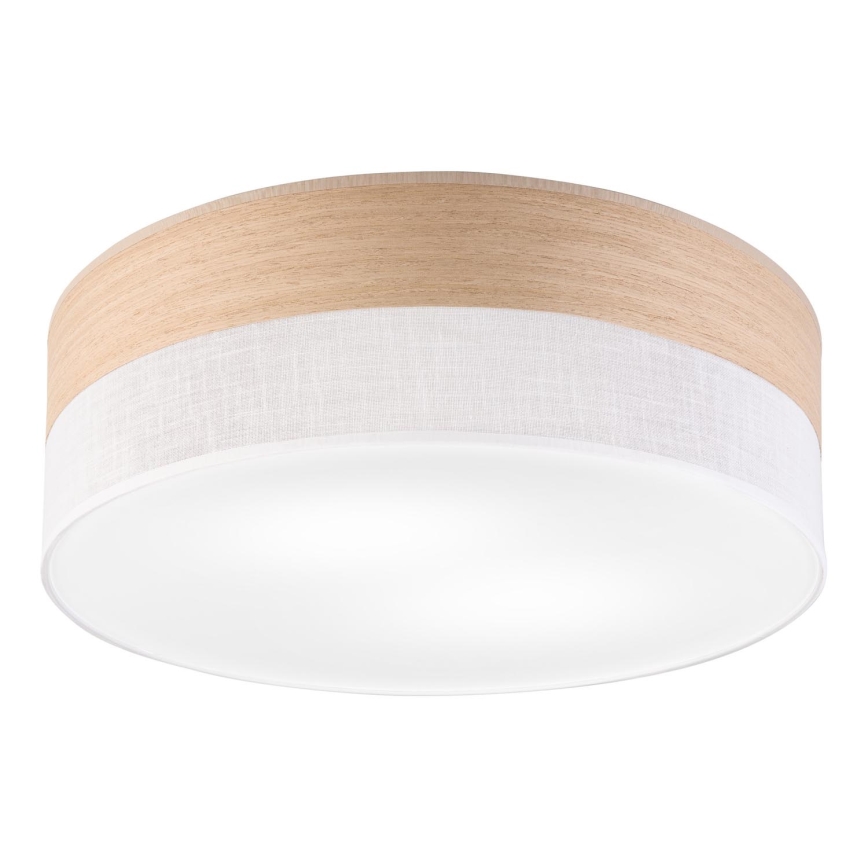 Stropní svítidlo SIRJA WOOD 2xE27/15W/230V pr. 45 cm bílá/dub