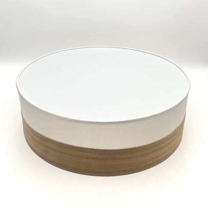Stropní svítidlo SIRJA WOOD 2xE27/15W/230V pr. 45 cm bílá/dub