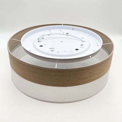 Stropní svítidlo SIRJA WOOD 2xE27/15W/230V pr. 45 cm bílá/dub