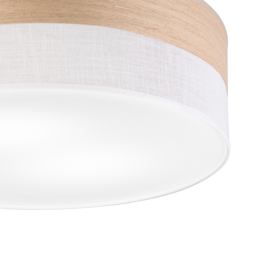 Stropní svítidlo SIRJA WOOD 2xE27/15W/230V pr. 45 cm bílá/dub