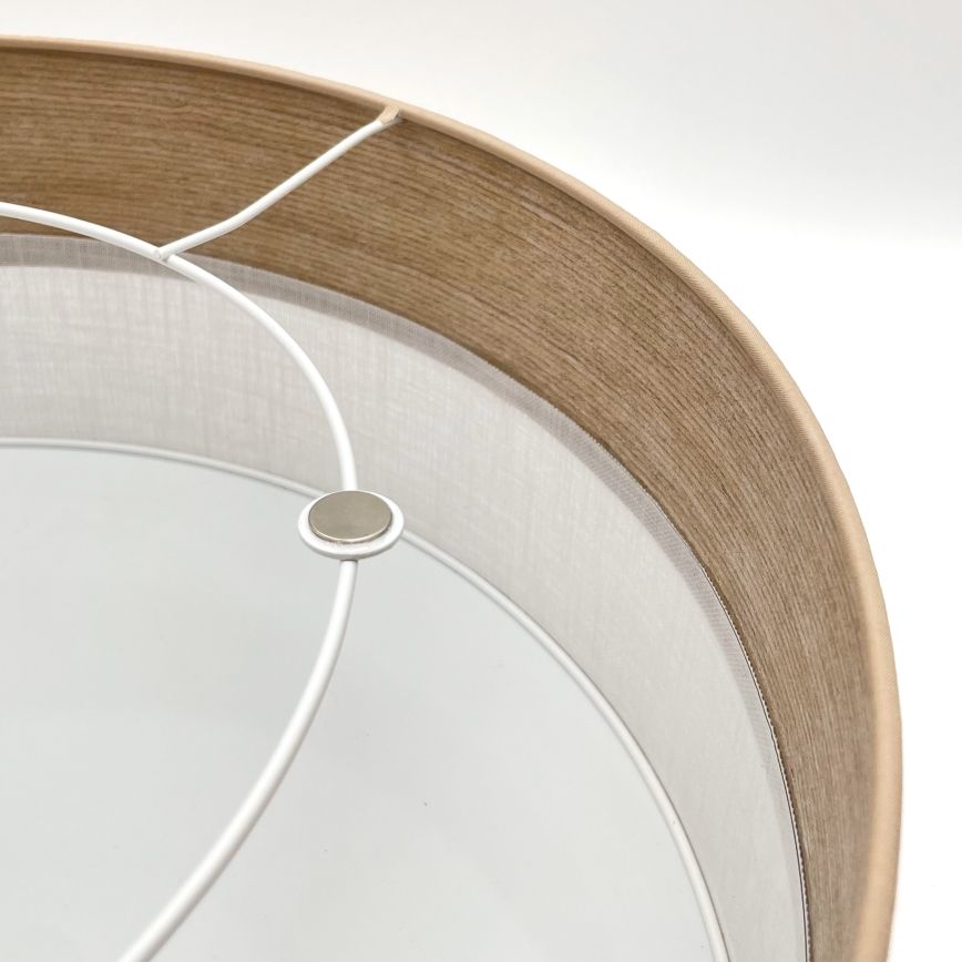 Stropní svítidlo SIRJA WOOD 2xE27/15W/230V pr. 45 cm bílá/dub