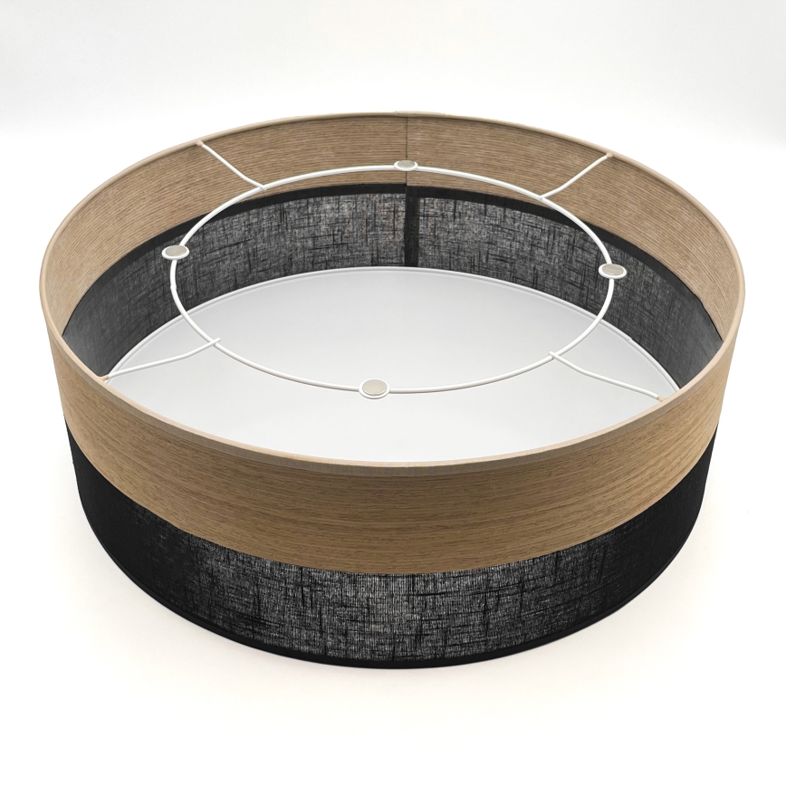 Stropní svítidlo SIRJA WOOD 2xE27/15W/230V pr. 45 cm černá/dub