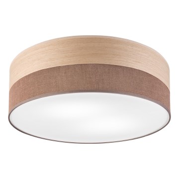 Stropní svítidlo SIRJA WOOD 2xE27/15W/230V pr. 45 cm hnědá/dub