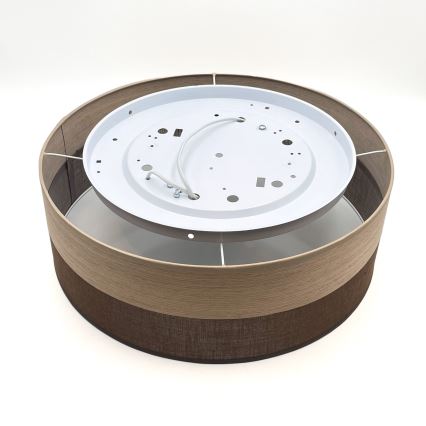 Stropní svítidlo SIRJA WOOD 2xE27/15W/230V pr. 45 cm hnědá/dub