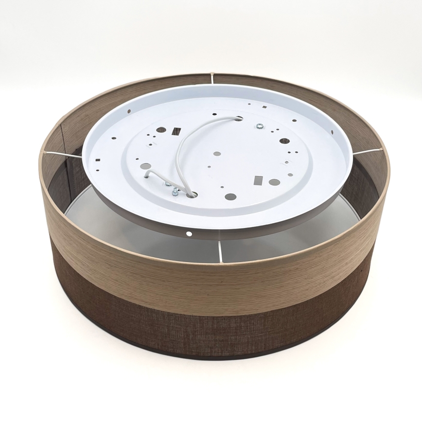 Stropní svítidlo SIRJA WOOD 2xE27/15W/230V pr. 45 cm hnědá/dub