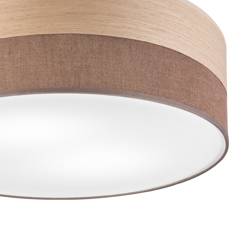 Stropní svítidlo SIRJA WOOD 2xE27/15W/230V pr. 45 cm hnědá/dub